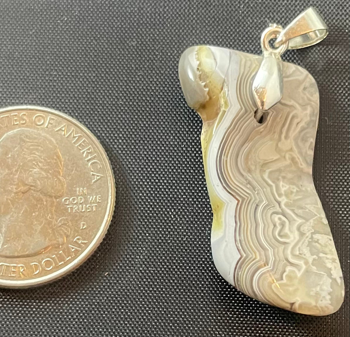 Mexican Crazy Lace Agate pendant